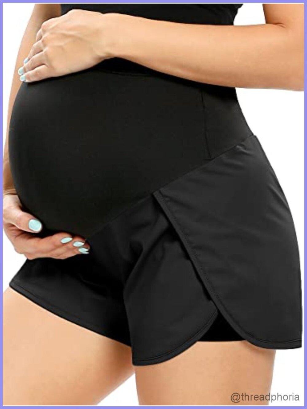 Maternity Workout Shorts Over Belly Buttery Soft Athletic Yoga Running Shorts